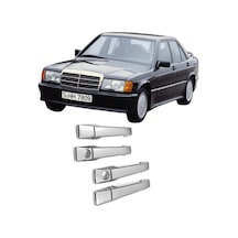 Mercedes W201 E-190 Krom Kapı Kolu Takımı Çift Delik 1983-1993 4 Parça Mrcds201kk000001