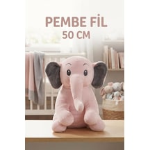 Peluş Nazlı Fil Pembe 50 Cm Sevimli Konforlu: Peluş Uyku Yastığı Ve Sarılma Arkadaşı Dekoratif Oyuncak