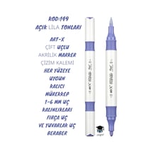 Art-x Çift Uçlu Akrilik Marker Çizim Kalemi Her Yüzeye Uygun Kalıcı Mürekkep 1-6 Mm Uç Kalınlıkları