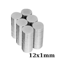 12x1mm Neodyum Güçlü Mıknatıs - Neodim Magnet