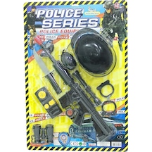 Kasklı Kelepçeli Polis Seti 10 Parça