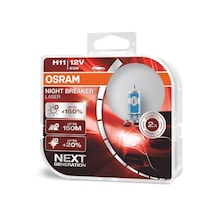 Osram Night Breaker Laser H11 Ampul Takımı %150 Daha Fazla Işık