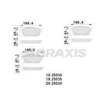 Opel Mokka On Fren Balatasi 1.6 Cdti 2015-2019 Braxıs Ab0107