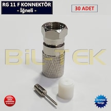 Rg 11 F Konnektör Iğneli 30 Adet