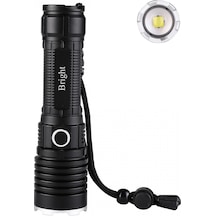 Ght-5761 Xp90 Led 3 Mod Zoomlu Yağmur Suyu Geçirmez Şarjlı El Feneri 26650 Pilli