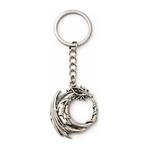 Eternal Drake Ejderha Figürlü Gümüş Renk Unisex Metal Anahtarlık
