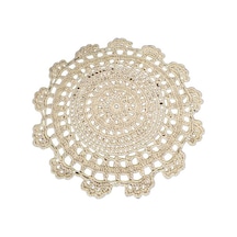 Bej Yastık El Yapımı Yıkanabilir Ev Pamuk Hattı İçecekler Ziyafet İçin Yastık Bardak 45cm Bej