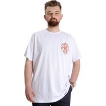 Mode Xl Büyük Beden Erkek T-shirt No Guest Lıst 23152 Beyaz 001