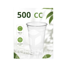 500 Cc Plastik Bardak 25 Adet Kaliteli Kullan- At Soğuk İçecek Bardağı Diğer