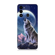 Tecno Spark 8c Uyumlu Silikon Kılıf Kurt Ve Ay