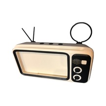 Wisdomselect Q02 Retro Masaüstü Tembel Canlı Tv Telefon Tutucu 4.7 6.2 Inç Ekran Cep Telefonu Için Gümüş Havalandırma 6oeoe2