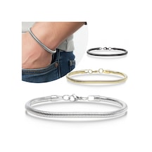 Moncuk Design Spiral Örgü Çelik Zincir Bileklik 6mm 3351czb2d9 Sarı