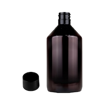 500ml Pet Kahverengi Düz Kapaklı Şişe, 12 Adet, Plastik Şişe, Esans Şişesi, Medikal Şişe, Kozmetik Şişe, Ecza Şişesi Kahverengi