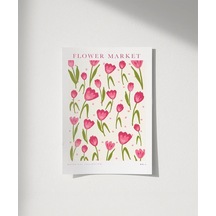 Çerçevesiz Poster Flower Market No 1