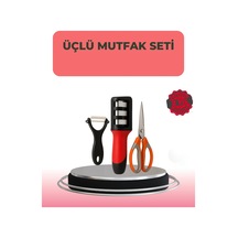 3 Parçalı Çok Fonksiyonlu Mutfak Makas Seti Paslanmaz Çelik, Ergonomik Tasarım Diğer