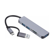 5'i 1 Arada Usb + Usb-c/tip-c'den Usb Bağlantı İstasyonuna For 2302 Diğer