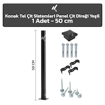 Panel Çit Direği Antrasit 1 Adet 50 CM + Aksesuarlar