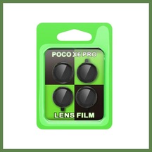 Bezos Poco X6 Pro Uyumlu Raze Metal Kamera Lens - Siyah Hb006 Siyah-