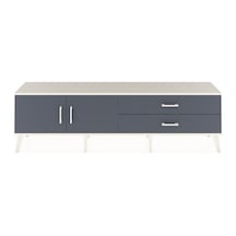 Arges Tv Ünitesi Tek Raflı 2 Çekmeceli 2 Kapaklı 176x30x51 Aytaşı-antrasit/antrasit Antrasıt/antrasıt