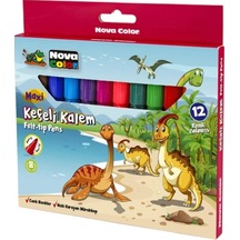Maxi Jumbo Keçeli Kalem Felt-tip Pens- 12 Li