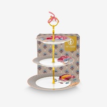 Haki Porselen Kek Standı 26,5 Cm