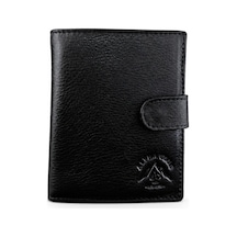 Alphaclub Bag Erkek Hakiki Deri Siyah Fermuarlı Çok Bölmeli Cüzdan Model 79