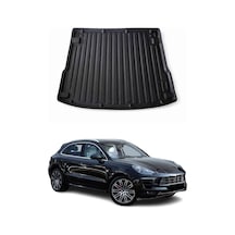 Porsche Macan 2014+ Uyumlu Araca Özel Kauçuk Tpe Bagaj Havuzu Siyah