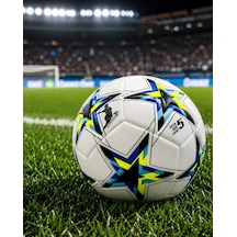 Mey İthalat Antrenman Ve Maç İçin Futbol Topu Kaymaz Yüzeyli Dengeli Sekme Yapısı Beyaz