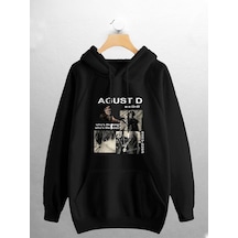 Macklin Unisex Kadın Erkek Agust D Bts Baskılı Sweatshirt Siyah Mck0819 Siyah