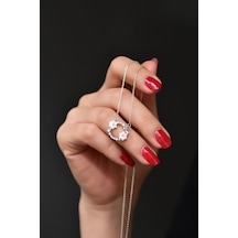 Papatya Silver 925 Ayar Gümüş Rodyum Kaplama Jasmine Flower Crown Kolye