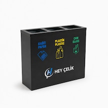 3 Lü Sıfır Atık Geri Dönüşüm Ünitesi Ec-103 Metal Atık Ayrıştırma Sistemi Hey Çelik