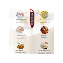 Novahub Beyaz Tp300 Gıda Termometresi Uzun Prob Lcd Ekran Su Geçirmez Doğru Anında Okuma Barbekü Elektronik Dijital Termometre Mutfak Aletleri