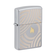 Zippo Flame And Circles 2 Dizayn Çakmak Gri