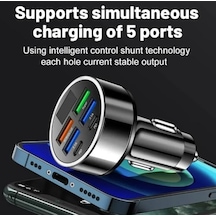 Dijital Ekran Araç Şarj Cihazı 4 Usb, 3.1a, Qc9.0, 55w, Hızlı Şarj, Pd,