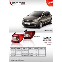 Mars 511278 Stop Lambası Sol Duysuz Sandero 12 16 Fume
