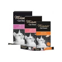 Miamor Cream Karışık Kedi Ödülü 3'lü 6 x 15 G