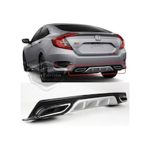 2016+ Honda Ci Vi C Fc5 Arka Tampon Di Füzör Turbosuz Kare Köşeli Egzoz Görünümlü İthal Ürün