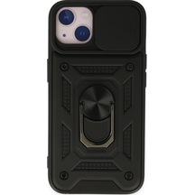 Apple iPhone Uyumlu  14 Kılıf Pars Lens Yüzüklü Silikon -  Siyah