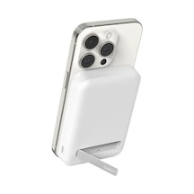 Belkin Bpd007btwt Boostcharge Qi2 15w 8k Magsafe Uyumlu Kablosuz Powerbank Beyaz siyah