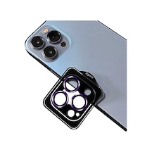 Apple Uyumlu iPhone 14 Pro Max Zore Cl-09 Kamera Lens Koruyucu Koyu Mor