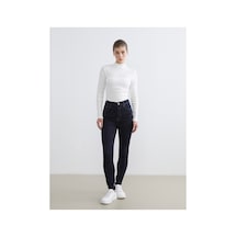 LC Waikiki Alıta Cıty Farkıyla Lcw Modest İndigo Denim Düz Süper Skinny & Ekstra Dar Yüksek Bel En Dar Paça Kad İndigo - 925403492 İndigo