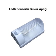 Ledli Sensörlü Duvar Apliği Siyah