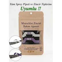 Motosiklet Zinciri Temizleme Ve Yağlama Aparatı "beyaz-mor"- Kısa Saplı Model