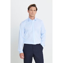 Ac&Co / Altınyıldız Classics Erkek Acık Mavı Ütü Gerektirmeyen Taılored Slim Fit Dar Kesim Klasik Yaka %100pamuk Non-ıron Gömlek Acık Mavı Açık Mavi