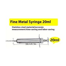 Fochsia Metal 20g Paslanmaz Çelik Veteriner Şırınga Hızlı Bağlantı Büyük Hayvan