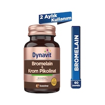 Dynavit Bromelain Ananas Ekstresi &krom Pikolinat 60 Bitkisel Kapsül - Bromelain, Krom Pikolinat