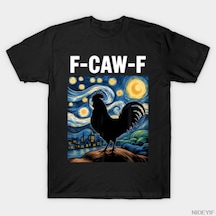 Flood Of Style F-caw-f Yıldızlı Gece Tavuk Alıntı Horoz Meme T-shirt Erkekler Kadınlar Için % 100% Pamuk T S Çok Renkli