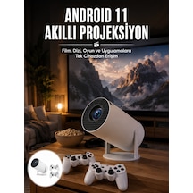 4k Wireless Çift Kollu Kumandalı Oyun Projeksiyonu Retro Video Oyunu Yeni Nesil - Lisinya