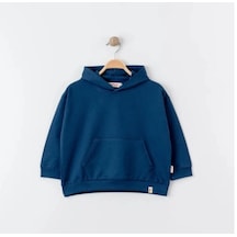 Tiffany Sweatshirt Kapüşonlu Oversize Theme Lacivert-10835