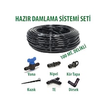 16x20 0,9mm 100 Metre Delikli Damlama Borusu Sistemi Hazır Damlama